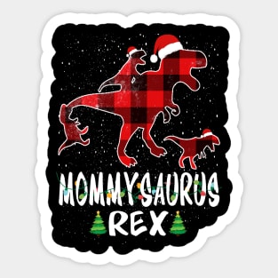 Mommy T Rex Matching Family Christmas Dinosaur Shirt Sticker